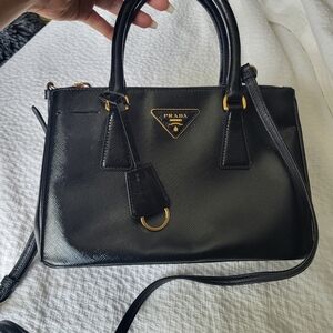 Prada Small Galleria Double Zip Top Handle Crossbody Bag
